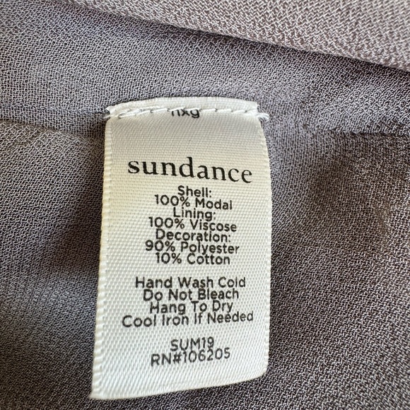 Sundance Modal gray embroidered sequin boho Aura peasant Dress S - Picture 7 of 7